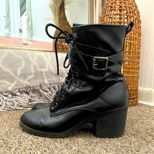 Guess Heeled Combat Boots